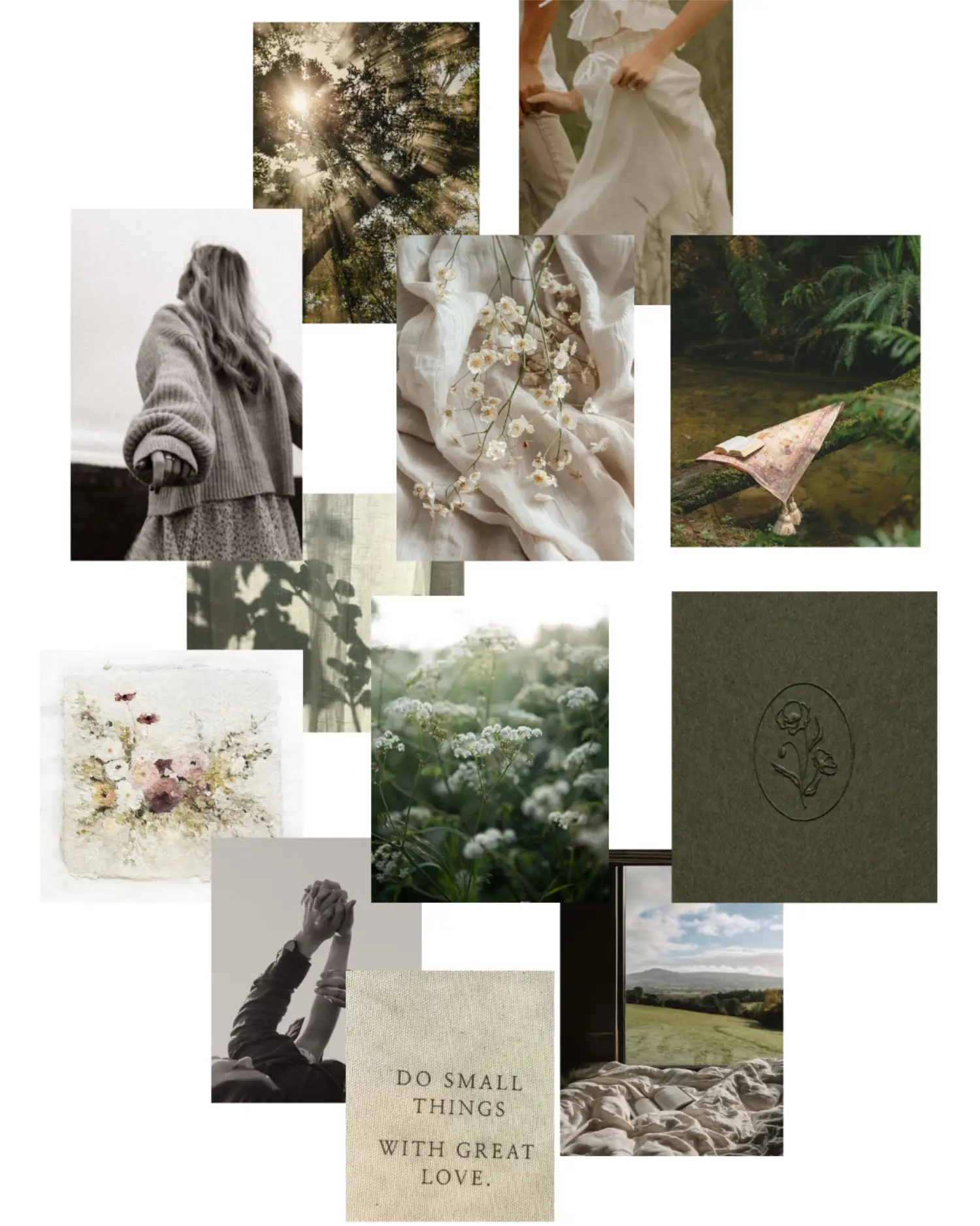 Woody perfume moodboard