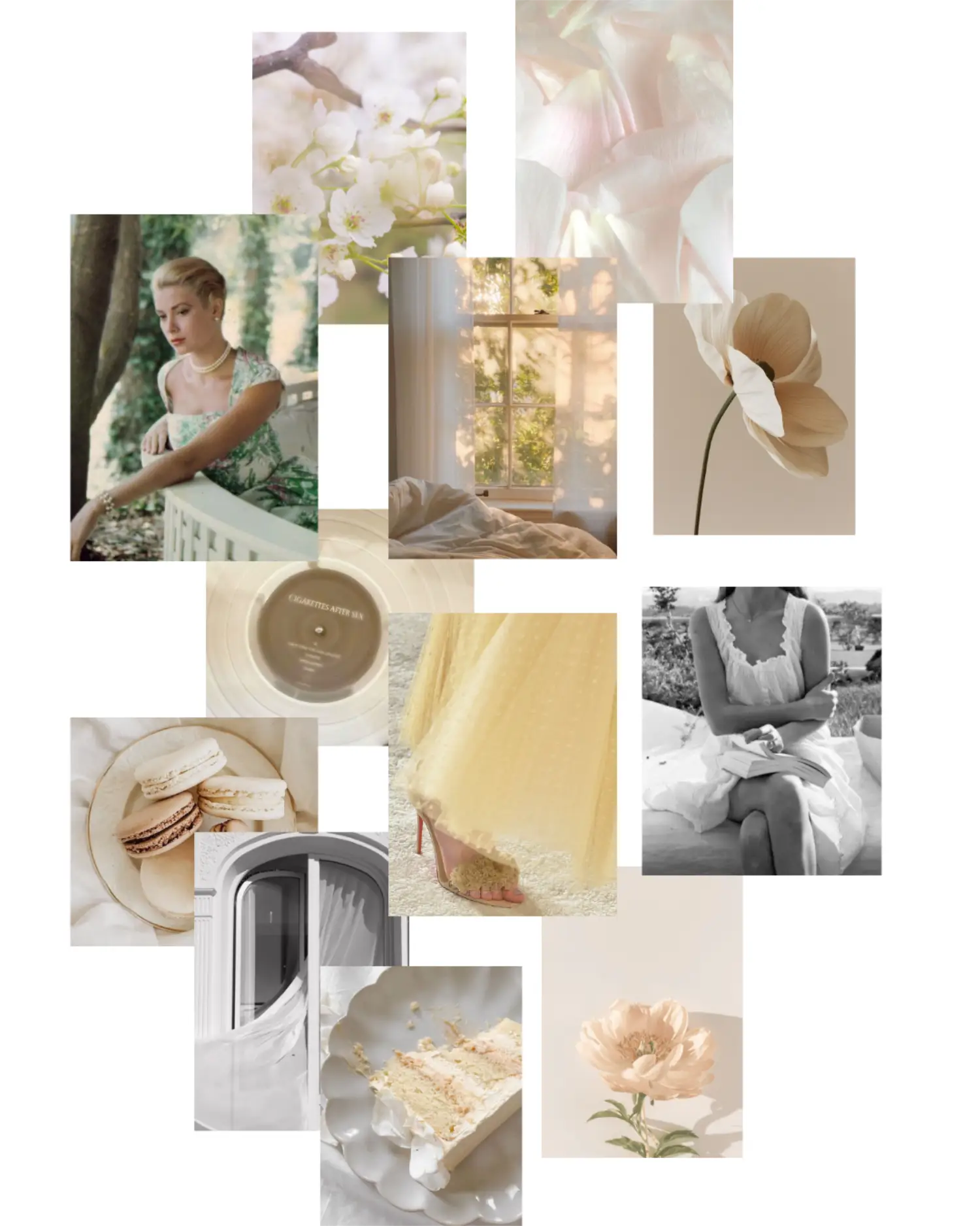 Elegant fragrance moodboard